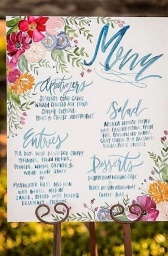 mẫu menu thực đơn tiệc cưới đẹp